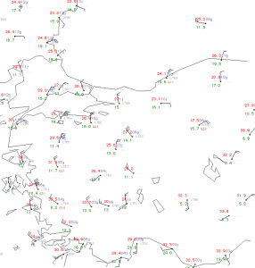 Fig. 3b: 15 UTC Mon 15 July 2013 surface map (zoom onto Turkey).