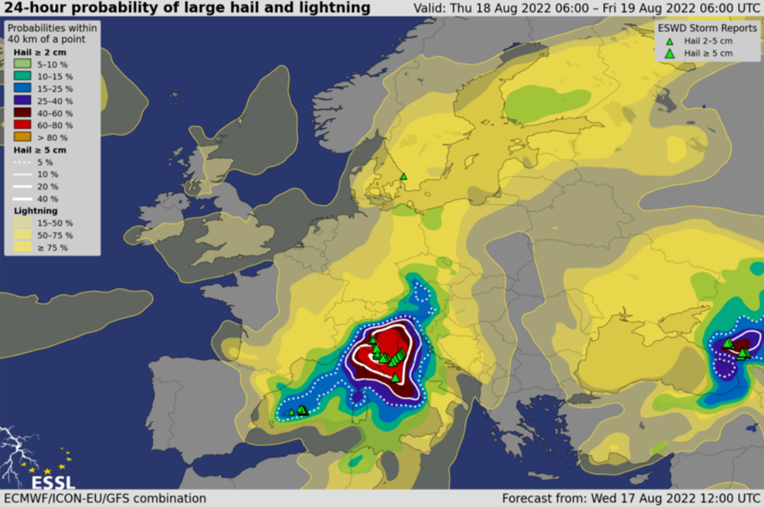 The Derecho And Hailstorms Of 18 August 22 European Severe Storms Laboratory
