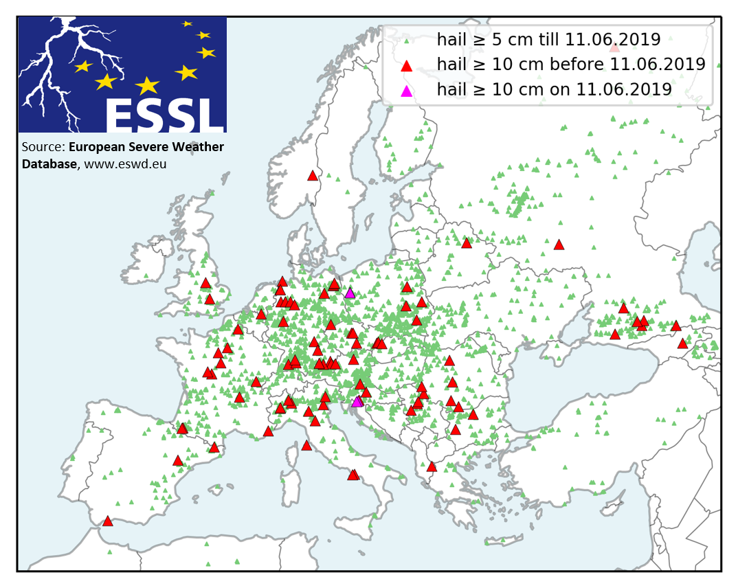 Giant hail in Europe European Severe Storms Laboratory